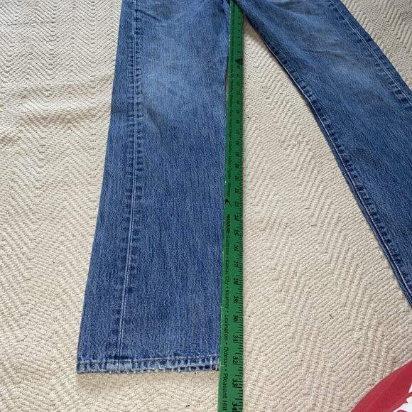 Levi’s 501 Vintage jeans Button fly Denim 501 red logo tag Size 33 x 34 Grunge - Picture 4 of 13